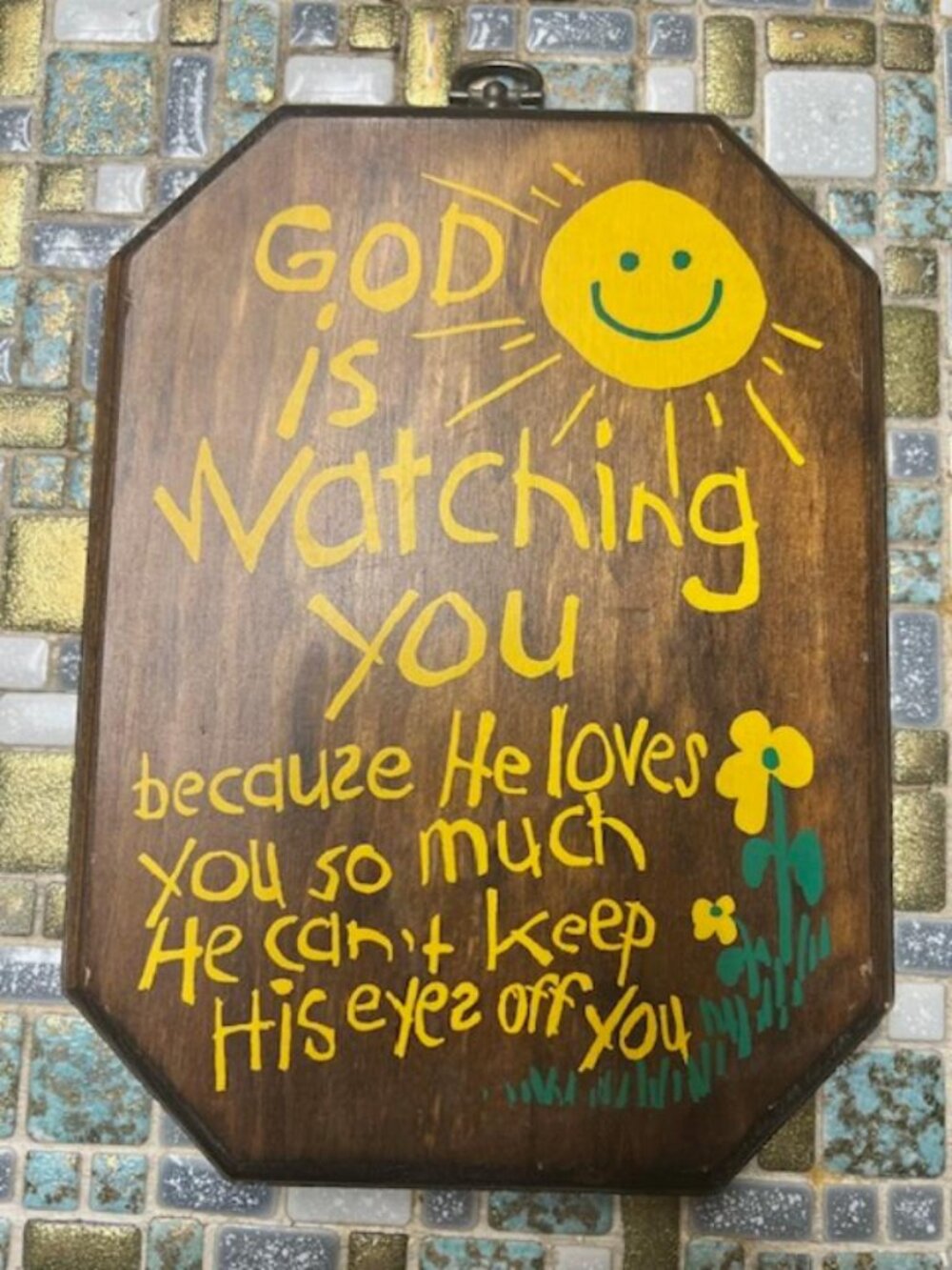 wooden wall plaque sign